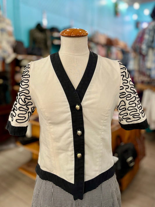 Camisa vintage estruturada P&B