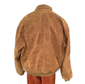 90s Suede Bomber Jacket